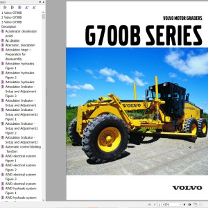 Volvo G730B Motor Grader Service and Repair Manual