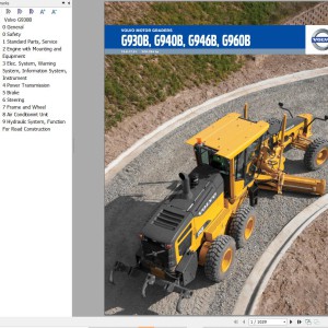 Volvo G930B Motor Grader Service and Repair Manual