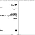 Wacker Neuson RD11V Operator's Manual, Repair Manual & Parts Catalog 0007694