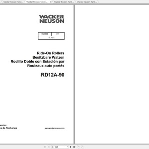 Wacker Neuson RD12A Operator's Manual, Repair Manual & Parts Catalog 0620058