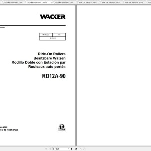 Wacker Neuson RD12A Operator's Manual, Repair Manual & Parts Catalog 0620320