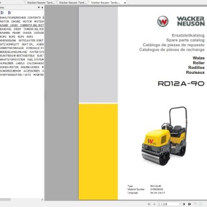 Wacker Neuson RD12A Operator's Manual, Repair Manual & Parts Catalog 5100038333