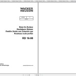 Wacker Neuson RD16 Operator's Manual, Repair Manual & Parts Catalog