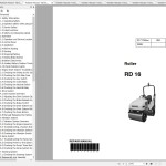 Wacker Neuson RD16 Operator's Manual, Repair Manual & Parts Catalog