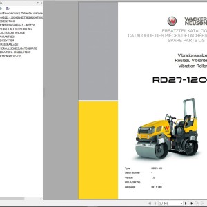 Wacker Neuson RD27 Operator's Manual & Parts Catalog 5100014467