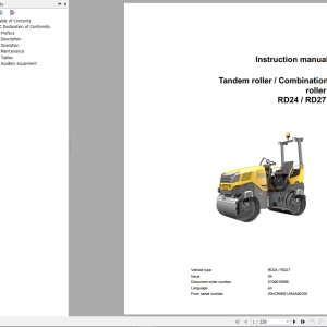 Wacker Neuson RD27 Operator's Manual & Parts Catalog 5100032198