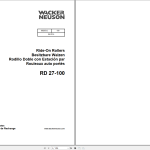 Wacker Neuson RD27 Operator's Manual, Repair Manual & Parts Catalog 0620512