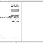 Wacker Neuson RD27 Operator's Manual, Repair Manual & Parts Catalog 0620394