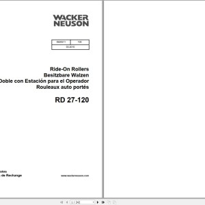 Wacker Neuson RD27 Operator's Manual, Repair Manual & Parts Catalog 0620511