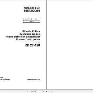 Wacker Neuson RD27 Operator's Manual, Repair Manual & Parts Catalog 0620513