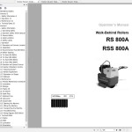 Wacker Neuson RS800A Operator's Manual, Repair Manual& Parts Catalog 0630011