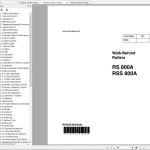 Wacker Neuson RS800A Operator's Manual, Repair Manual & Parts Catalog 0006581