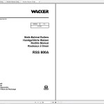 Wacker Neuson RSS800A Operator's Manual, Repair Manual & Parts Catalog 0006582