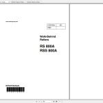 Wacker Neuson RSS800A Operator's Manual, Repair Manual & Parts Catalog 0630012