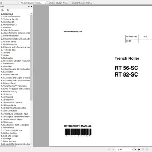 Wacker Neuson RT 56-SC Operator's Manual, Repair Manual & Parts Catalog 0009026