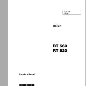 Wacker Neuson RT 560 Operator's Manual, Repair Manual & Parts Catalog 0006594