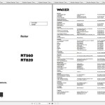 Wacker Neuson RT 820 Operator's Manual, Repair Manual & Parts Catalog 0007644