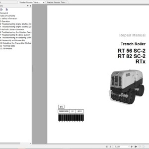 Wacker Neuson RTLx-SC3 Operator's Manual & Parts Catalog 5100045091