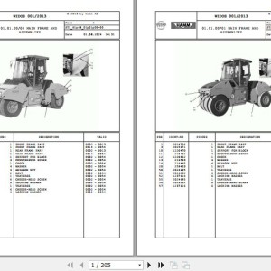 Wirtgen Hamm HD 150 TT H1.68 2020713 Parts Catalog