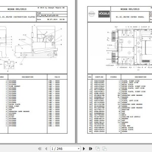 Wirtgen Vogele SUPER 1800 06.68 5000000010 Parts Catalog