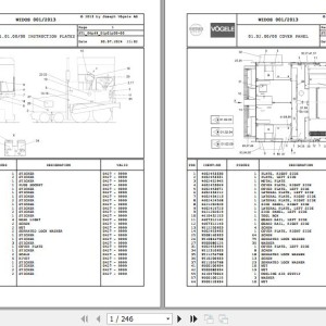 Wirtgen Vogele SUPER 1804 06.69 2003662 Parts Catalog