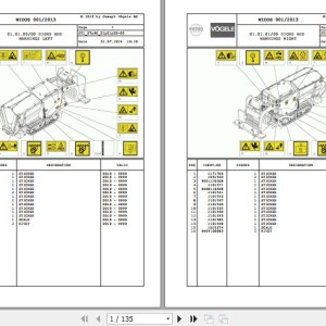Wirtgen Vogele SUPER 600 SUPER 800 07.90 2032552 Parts Catalog