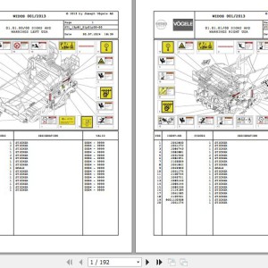 Wirtgen Vogele VISION 5100-2 13.82 2108326 Parts Catalog