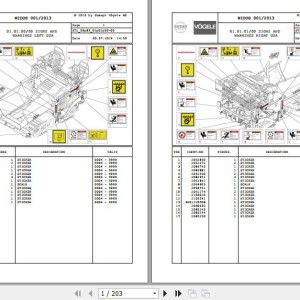 Wirtgen Vogele VISION 5103-2 09.83 2108324 Parts Catalog