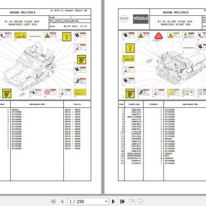 Wirtgen Vogele VISION 5203-2 07.75 2077061 Parts Catalog