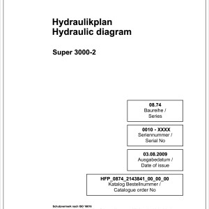 Vogele Super 3000-2 Hydraulic And Electrical Diagrams