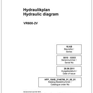 Vogele VR 600-2 V Hydraulic Diagrams