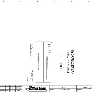 Wirtgen SP 1200 Hydraulic Diagrams