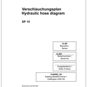Wirtgen SP 15 Hydraulic Hose Diagrams