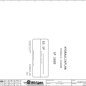 Wirtgen SP 1600 Hydraulic Diagrams