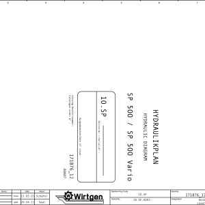 Wirtgen SP 500 SP500 Vario Hydraulic Diagrams