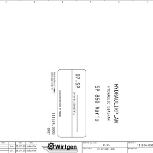 Wirtgen SP 850 Vario Hydraulic Diagrams