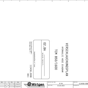Wirtgen TCM 850 TCM 1600 Hydraulic Diagrams