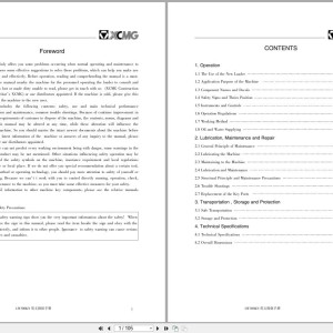 XCMG LW300KN Operators and Maintenance Manual PDF
