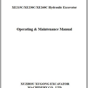 XCMG XE215C XE230C XE260C Operating & Maintenance Manual