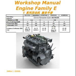 Xinchai 3E22YG51 to 4E30RG40 Workshop Manual