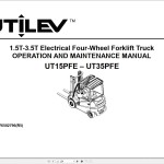 Yale A392 (UT30-35PFE) Operation Maintenance Service Manual