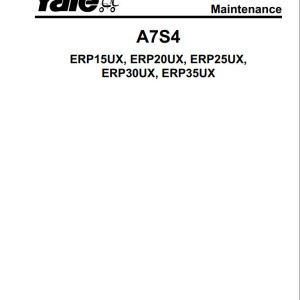 Yale A7S4 (ERP15UX, ERP18UX, ERP20UX, ERP25UX, ERP30UX, ERP35UX) Service Manual