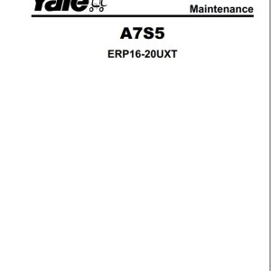Yale A7S5 (ERP16UXT, ERP18UXT, ERP20UXT) Service Manual