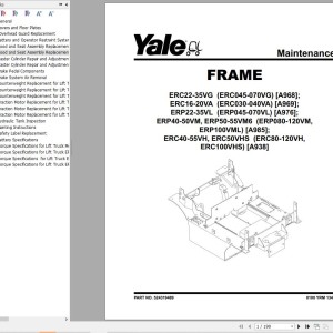 Yale A938 (ERC80VH, ERC100VH, ERC100VHS, ERC120VH) Service Manual