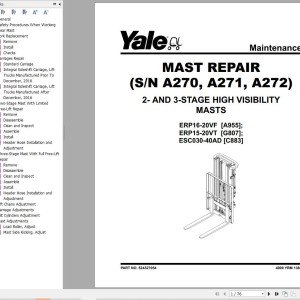 Yale A955 (ERP16-18-20VF) Service Manual