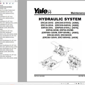 Yale A968 (ERC045VG-070VG) Service Manual