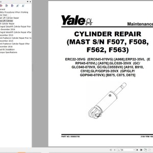 Yale A968 (ERC22VG, ERC25VG, ERC30VG, ERC32VG, ERC35VG) Service Manual