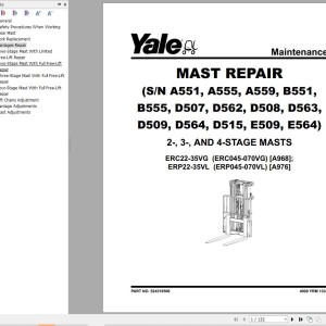 Yale A976 (ERP045, 050, 060, 070VL) Service Manual