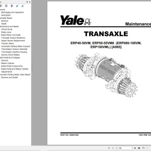 Yale A985 (ERP40VM to ERP55VM6) Service Manual
