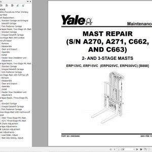 Yale B888 (ERP13VC, ERP15VC) Service Manual